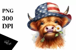 Sublimation Clipart Title: Highland Cow Portrait Product Image 3
