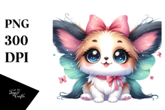 Watercolor Cute Cartoon Papillon, Transparent PNG Product Image 1