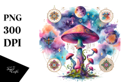 Magical Celestial Mushroom Tarot, PNG Image Product Image 1