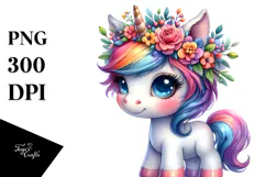 Jumping Baby Unicorn, Transparent PNG Product Image 1