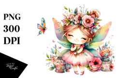 Colorful Whimsical Fairy | Sublimation | Clipart Product Image 3