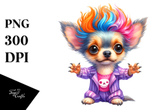 Expressive Baby Chihuahua with Crazy Haircut, Transparent Product Image 1