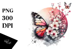 Spring Flower Butterfly, High-Res PNG Product Image 1