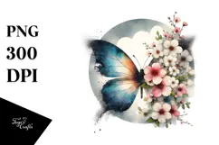 Spring Flower Butterfly, High-Res PNG Product Image 1