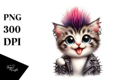 Cute Baby Kitten with Goofy Smile PNG Product Image 1