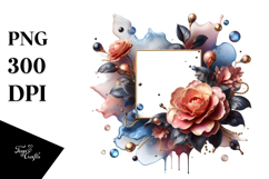 Abstract Shiny Camellia PNG Product Image 1