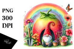 Colorful Gnome House Rainbow Clipart Product Image 1