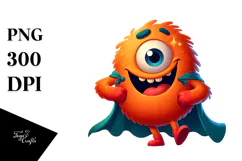 Silly Cartoon Monster PNG Product Image 1