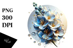 Glossy Delphinium PNG Product Image 1