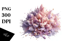 Pastel Plastic Lilac Made of Material with Golden Product Image 1