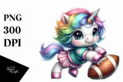 Pastel Baby Unicorn Football Product Image 1