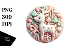 Pastel Christmas Deer PNG Product Image 1