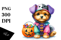 Cute Baby Dog Dressed for Halloween, High-Res PNG Product Image 1