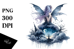 Gothic Fairy on Cloud PNG Product Image 1