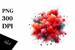 Colorful Redish Watercolor Particles Product Image 3