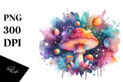 Magical Mushroom Watercolor Clipart Product Image 3