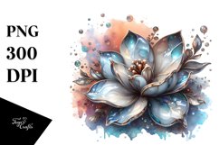 -like Metallic Gardenia Abstract Clipart Product Image 3