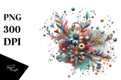 Colorful Particles Silver Foil | Clipart Product Image 3