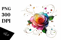 Watercolor Luxury Flower Splash Clipart Product Image 3