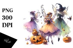 Fairy Halloween in Watercolor Clipart Product Image 1