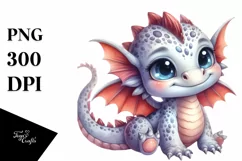 Cute Baby Dragon Sitting PNG Product Image 3