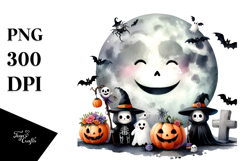 Funny Owl Halloween Clipart PNG Product Image 1