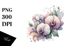 Sweet Pea Stained Watercolor Splash | Sublimation | Clipart Product Image 3