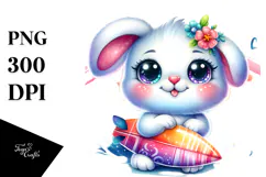Baby Bunny Surfboard PNG Product Image 1