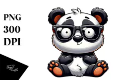 Goofy Panda with Sunglasses PNG Product Image 1