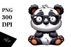 Goofy Panda with Sunglasses PNG Product Image 1