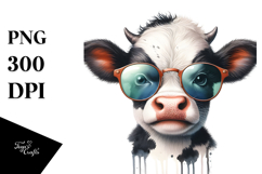 Enthusiastic Baby Cow, Transparent PNG Product Image 1