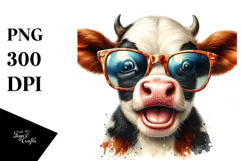 Enthusiastic Baby Cow, Transparent PNG Product Image 1