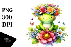 Cute Frog Flower Crown, 20 oz Tumbler Product Image 1