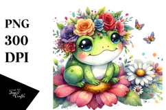Cartoon-Style Watercolor Frog, 20 oz Tumbler Product Image 1