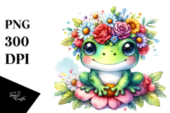 Cute Frog Flower Crown, 20 oz Tumbler Product Image 1