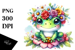 Cute Frog Flower Crown, 20 oz Tumbler Product Image 1