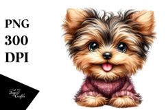 Playful Yorkshire Terrier Sublimation Product Image 1