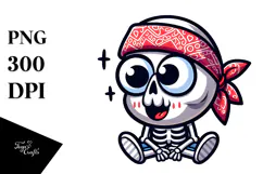 Silly Cartoon Skeletton PNG Product Image 1