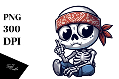 Silly Cartoon Skeletton PNG Product Image 1