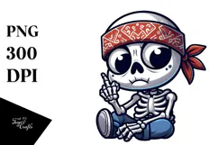 Silly Cartoon Skeletton PNG Product Image 1