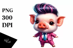 Proud Baby Pig Dancing PNG Product Image 1
