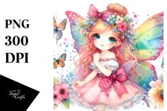 Colorful Watercolor Fairy Clipart Product Image 3