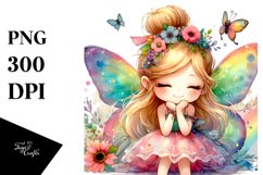 Colorful Watercolor Fairy Clipart Product Image 1