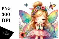 Colorful Watercolor Fairy Clipart Product Image 1