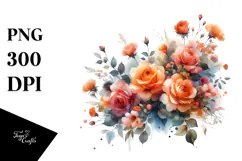Colorful Abstract Wild Flowers, High-Res PNG Product Image 1