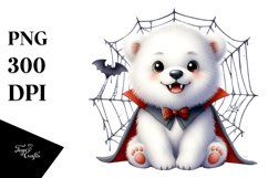 Baby Polar Bear with Spider Web Clipart Product Image 3