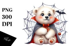 Baby Polar Bear with Spider Web Clipart Product Image 3
