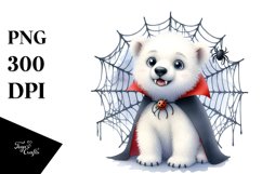 Baby Polar Bear with Spider Web Clipart Product Image 3