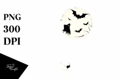Simple Halloween Scene with Eerie Echoes PNG Product Image 3