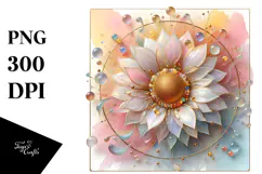 Abstract Sunflower Made of PNG Product Image 1